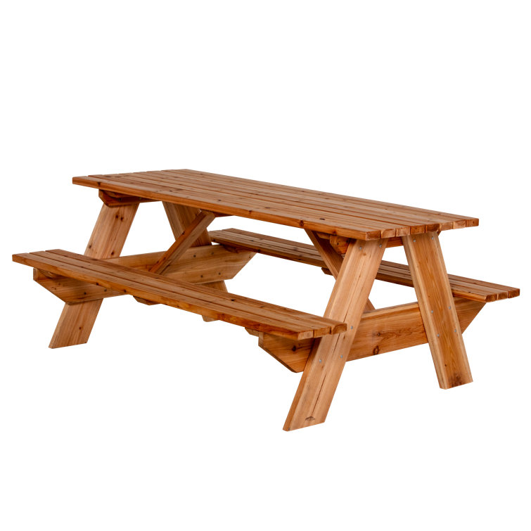 Jack and June Wood Outdoor Picnic Table Wayfair